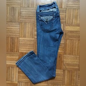 MissMe Glitter Bootcut Jeans Size 30